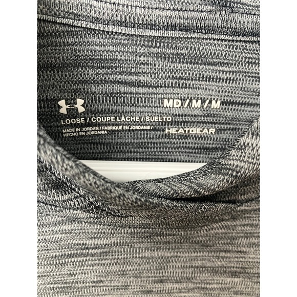 Under Armour HeatGear Hoodie Medium Gray Loose Fit Long Sleeve Pullover - Picture 3 of 7